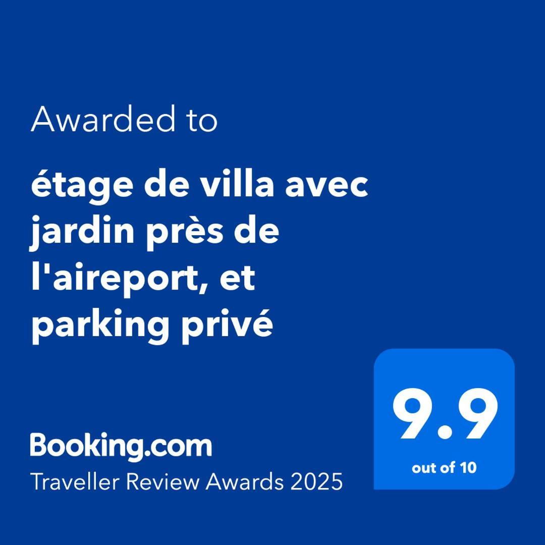 Etage De Villa Avec Jardin, Pres De L'Aireport Et Parking Prive Ariana Buitenkant foto